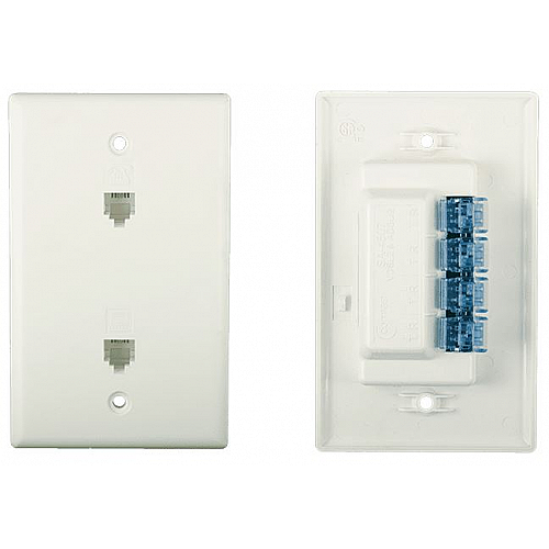 Flush Mount Dual Line IDC Voice Jack SAXXXXXXXX
